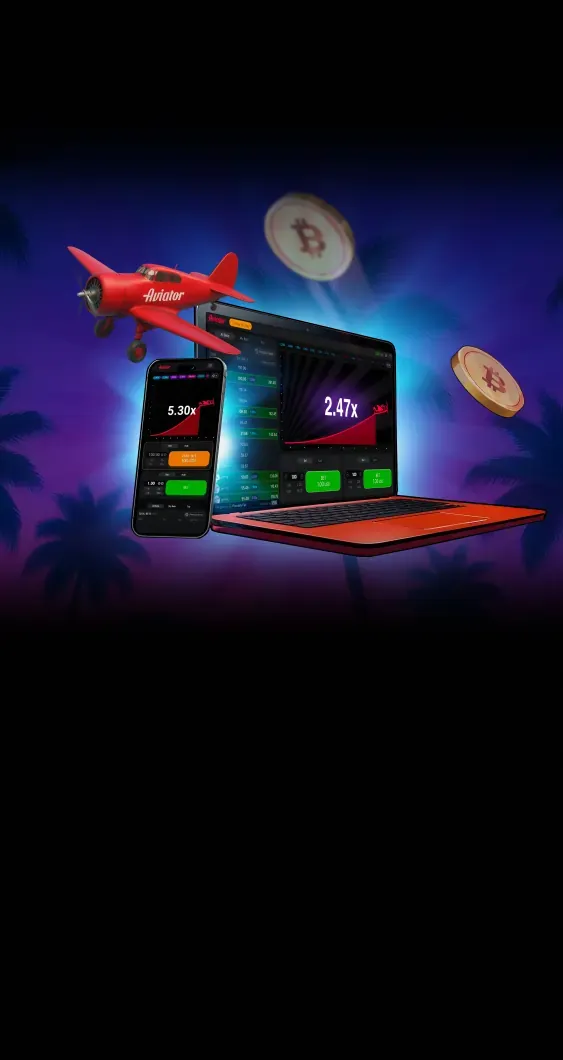 Aviator platform home page with play aviator online button