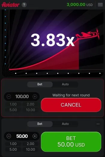 Crash game multiplier climbing higher during active round